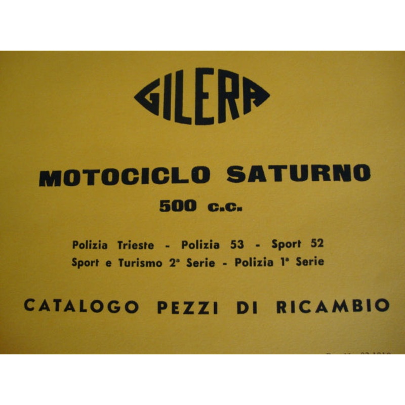 Gilera Saturno 500cc Parts Book (#021018)