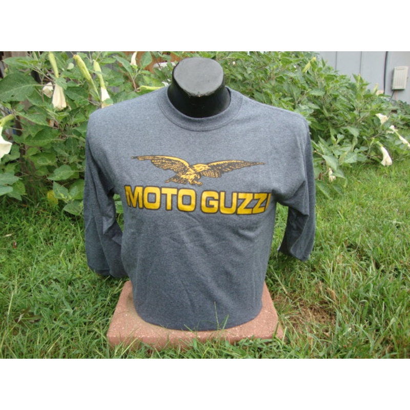 Moto Guzzi Old style Logo Long Sleeve Heather SMALL (#041090)