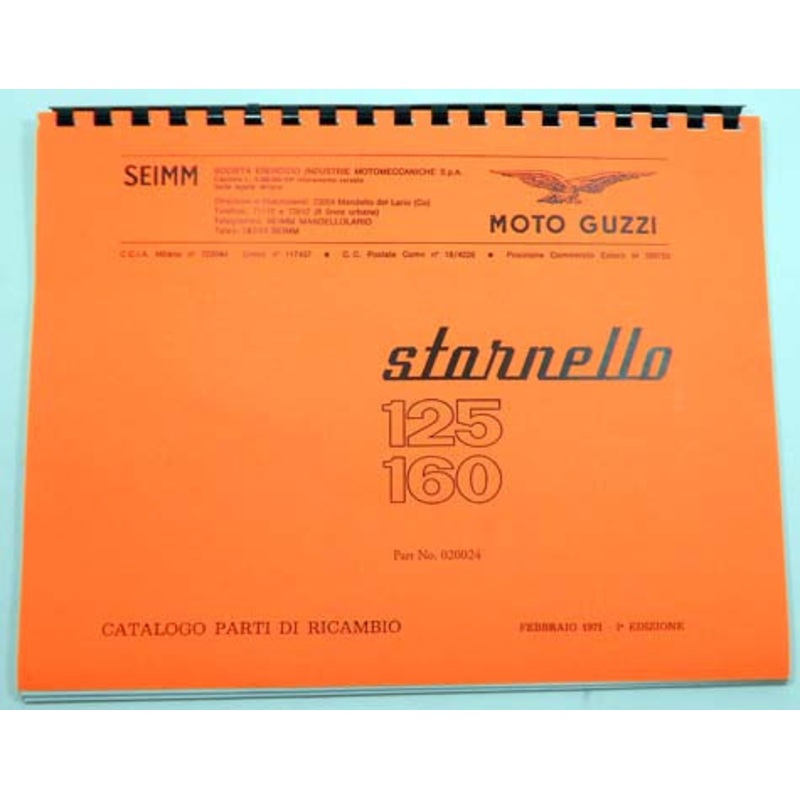 Stornello 125cc – 160 cc Parts Manuals (#020024)