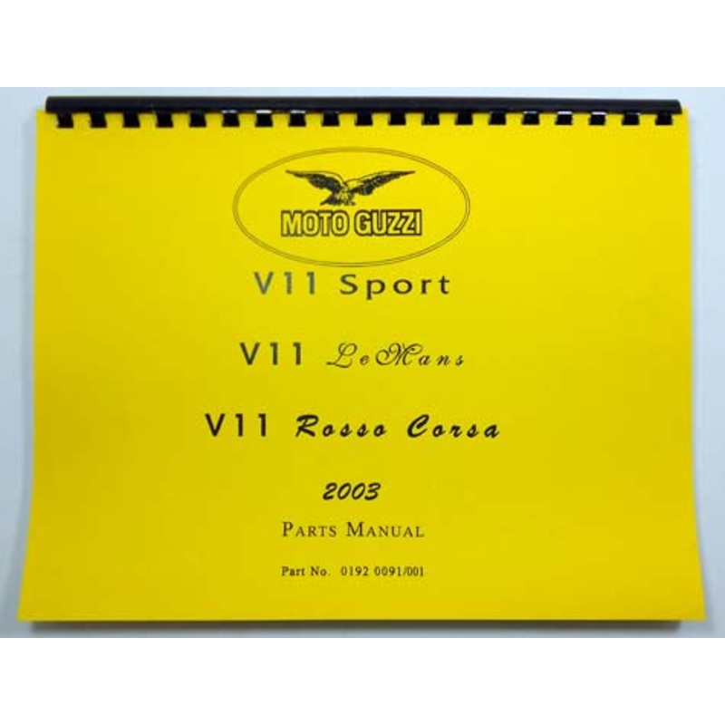 V11 Sport, LeMans & Rosso Corsa 2003 Parts Book (#01920091)