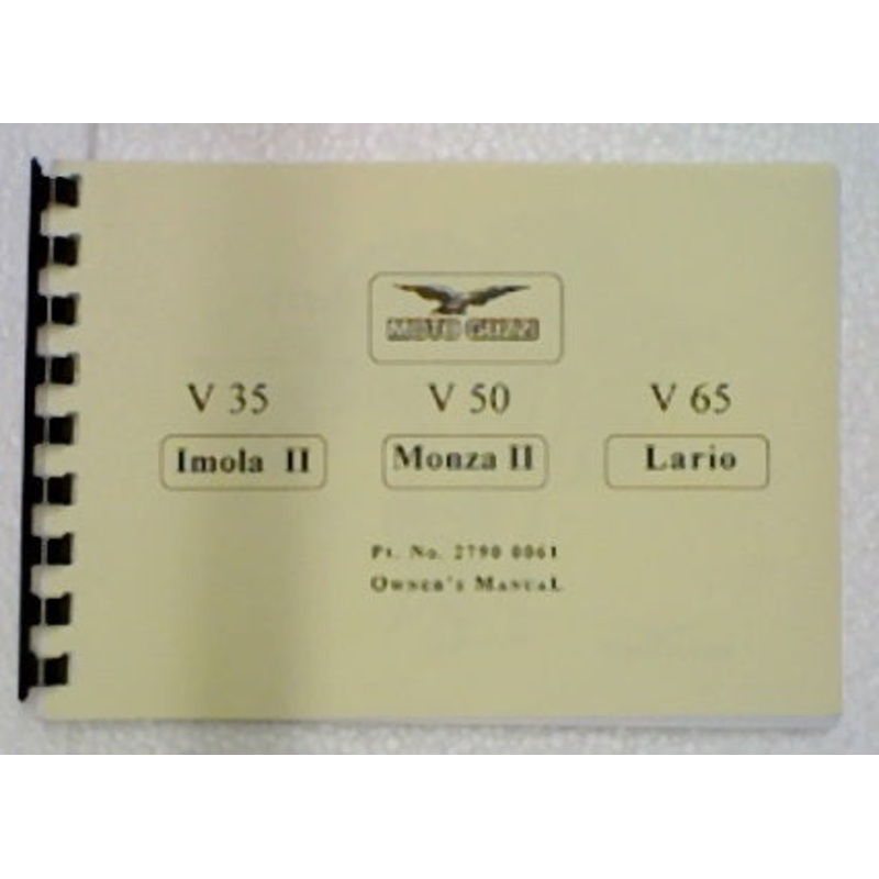 V65 Lario, V50 Monza II Owners Manual (#27900061)