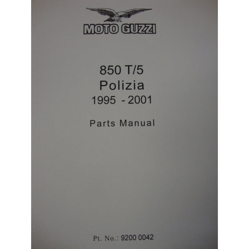 850 T/5 Polizia 1995-2001 Parts manual (#92000042)