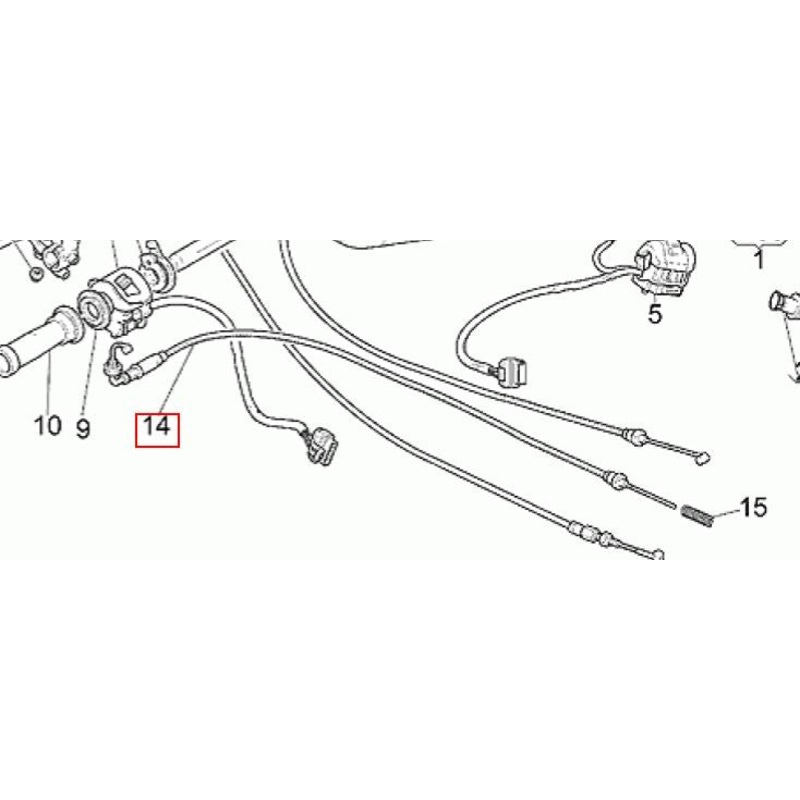 Fast idle cable Jackal / Cal Special (#03132830)
