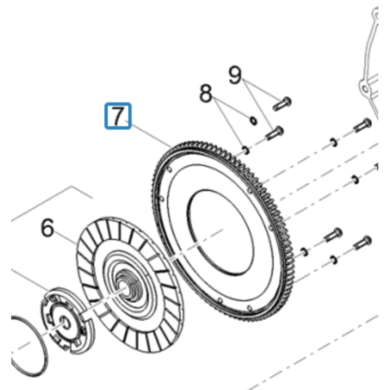 2A000529 RING GEAR / PRESSURE PLATE SMALL BLOCK  2021 AND UP