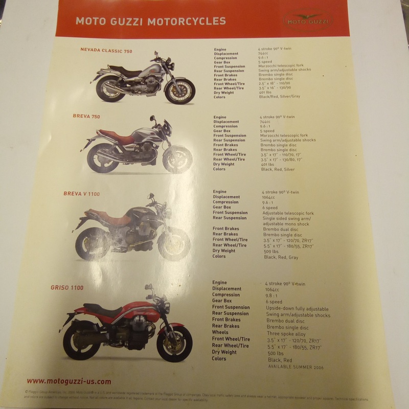 Moto Guzzi Motorcycles Brochure