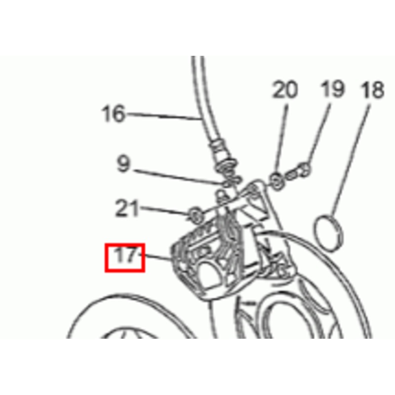 RH front brake caliper Grimeca (#31652265)