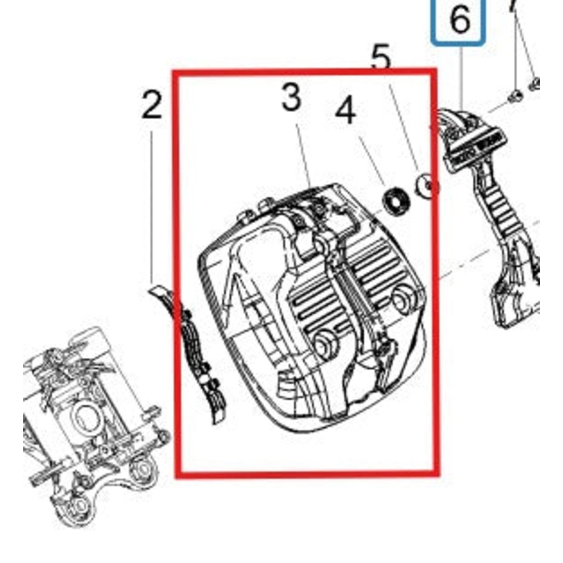 V7 Cylinder head cover 1A017046