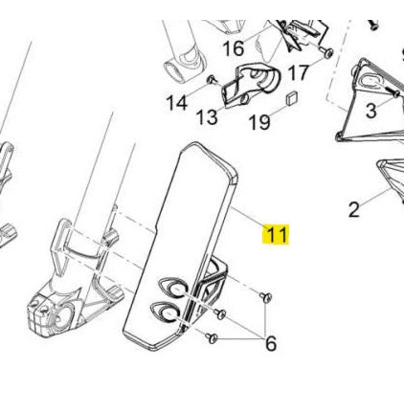 V85TT RH fork Protection White