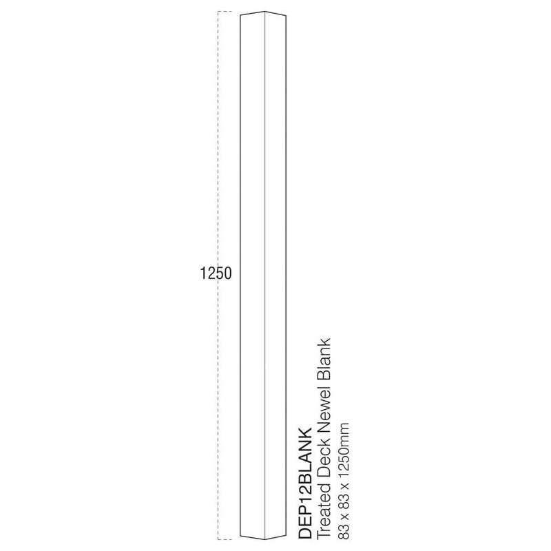 Cheshire Mouldings Decking Newel Post Square