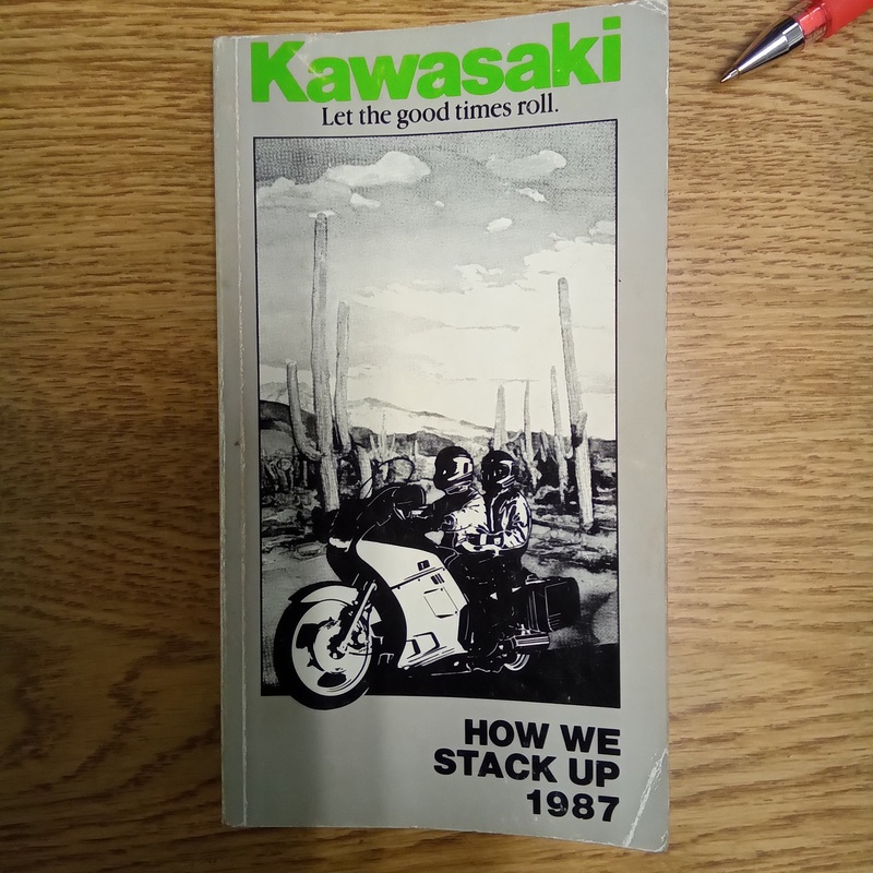 Kawasaki Sales Quick Reference Guide 1987