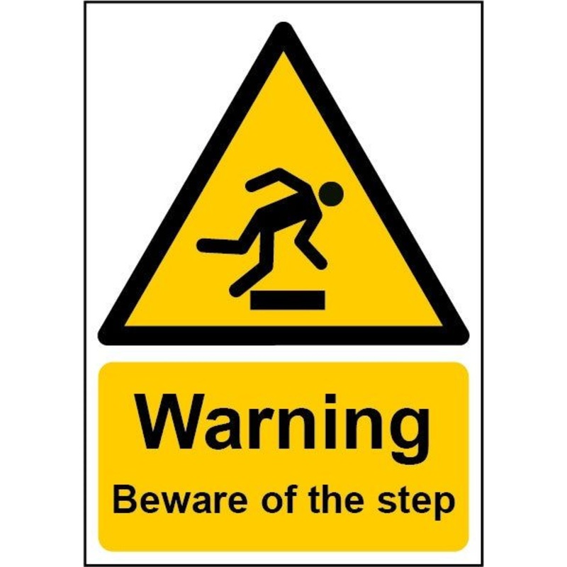 Smiths Architectural Danger Beware Step Sign 148mmx210mm