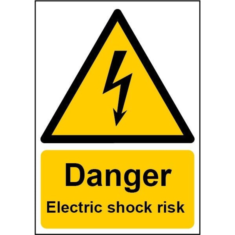 Smiths Architectural Danger Electric Shock Sign 148mmx210mm