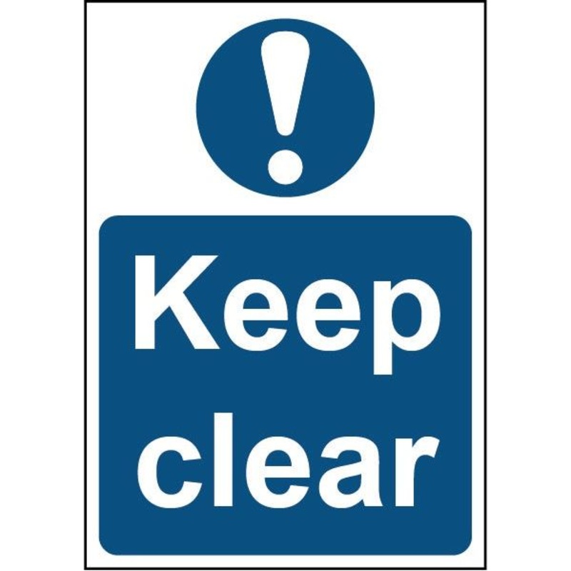 Smiths Architectural Keep Clear Blue Sign 148mmx210mm