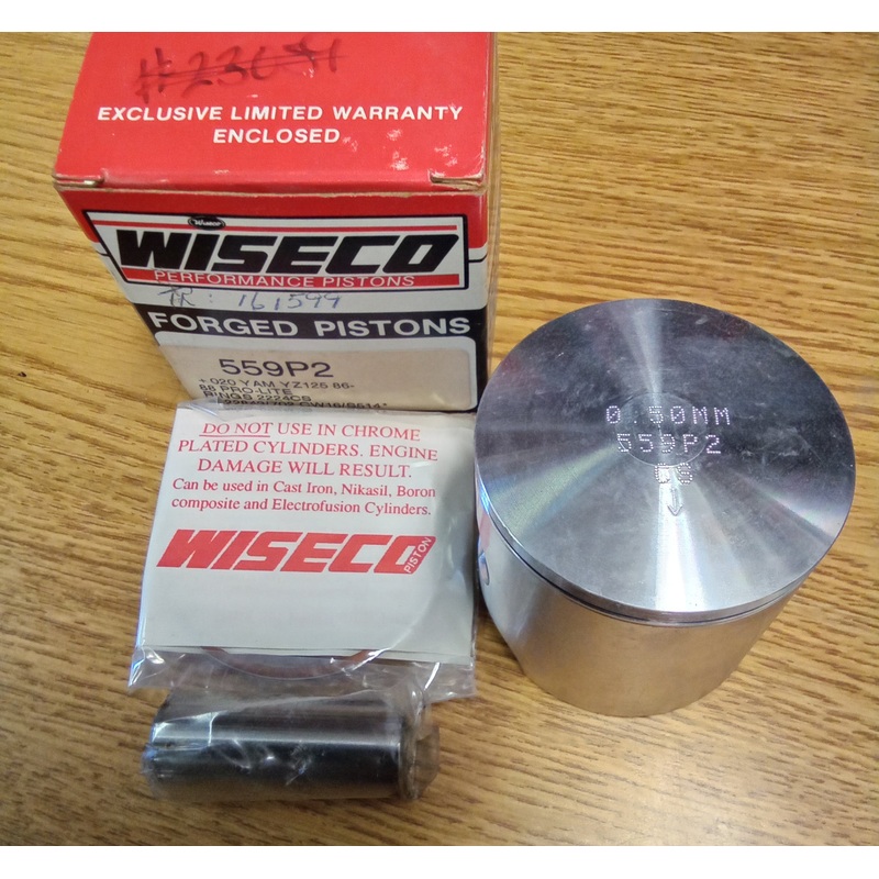 WISECO Piston 559P2 Yamaha 1986-88 YZ125 Oversize 0.020 or 0.50mm