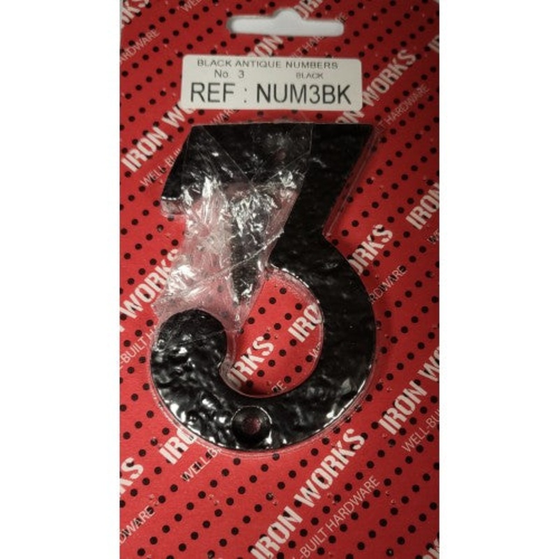 Fast Pak #3 BLACK ANTIQUE NUMERAL 75mm