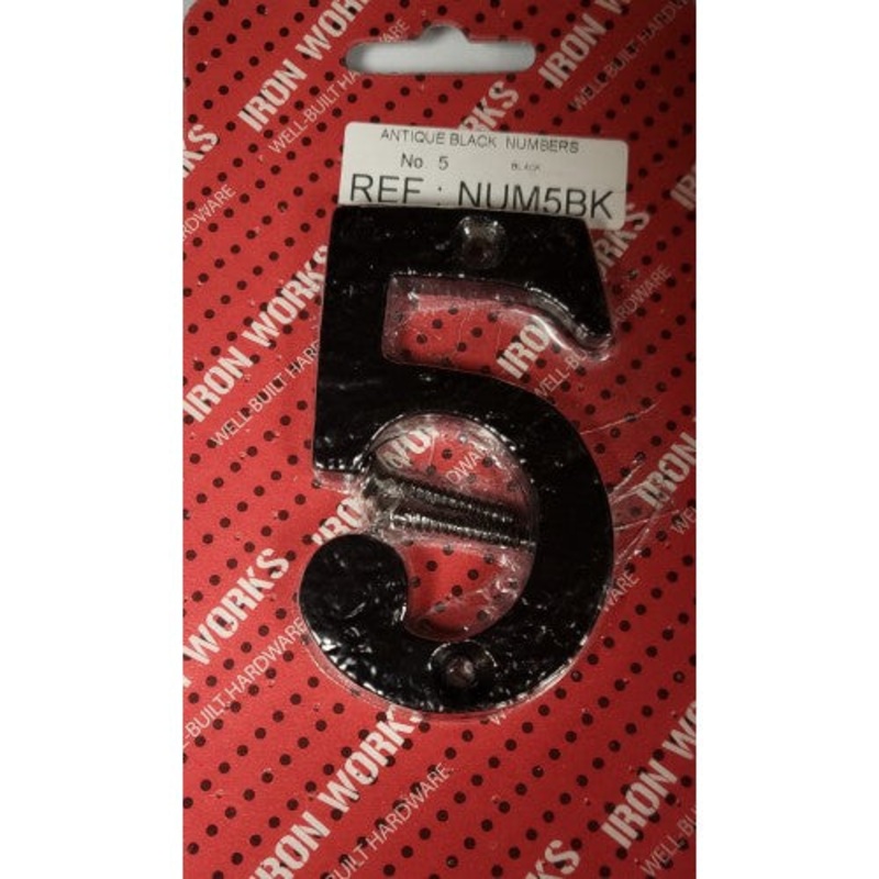 Fast Pak #5 BLACK ANTIQUE NUMERAL 75mm