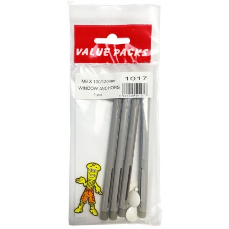 Fast Pak M8 X 100mm NYLON WINDOW FRAME  ANCHORS