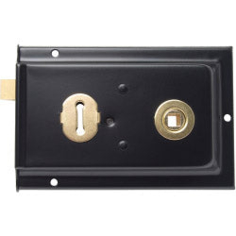 Sterling Rim Lock Black 6″ x 4″