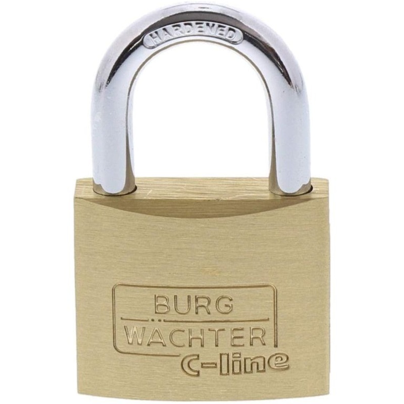 Burg-Wchter C Line Standard Shackled Brass Padlock