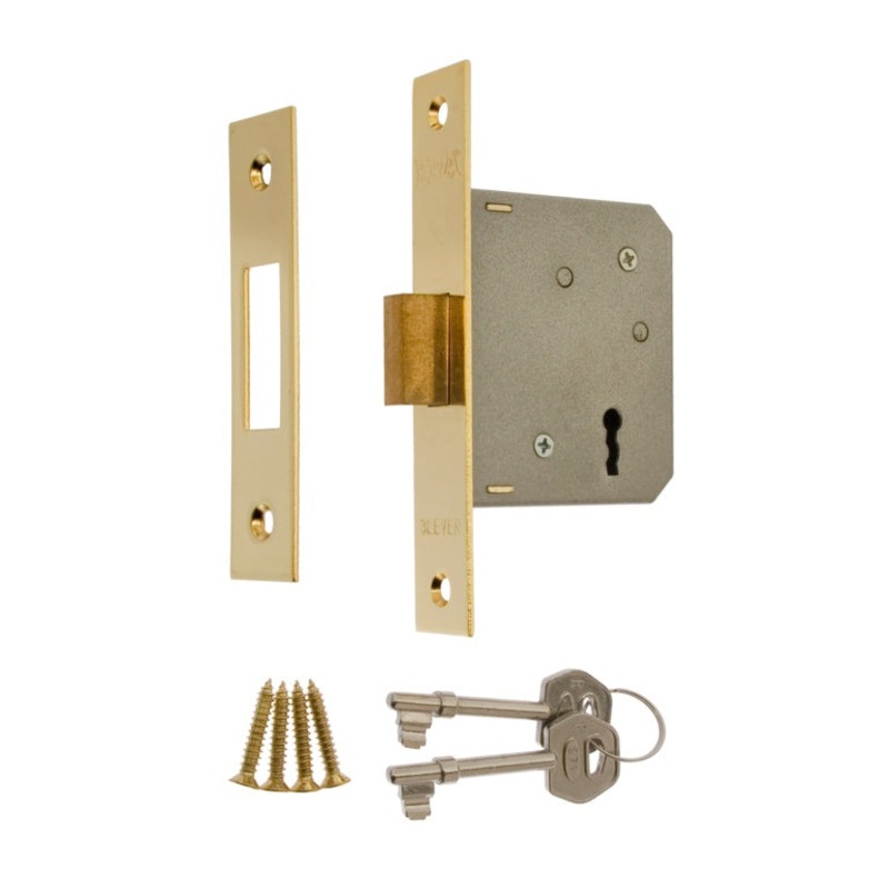 Era 3 Lever Deadlock 3″ Brass Effect 76mm