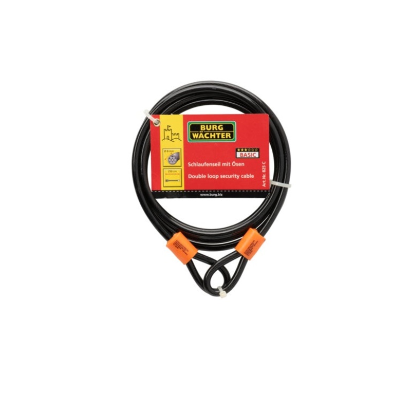 Burg-Wchter Double Loop Steel Cable