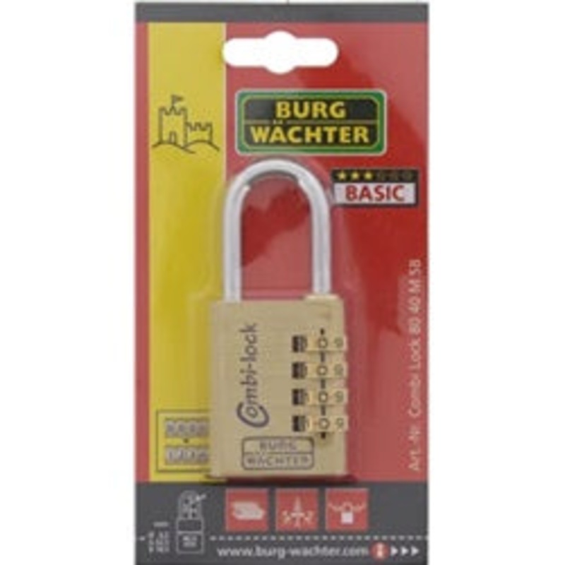 Burg-Wchter Light Security 4-Dial Combination Padlock