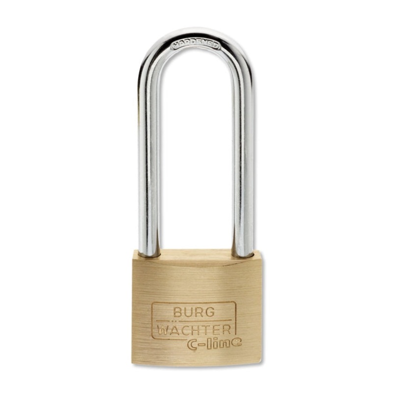 Burg-Wchter Mid Security Brass Padlock – Long Shackle