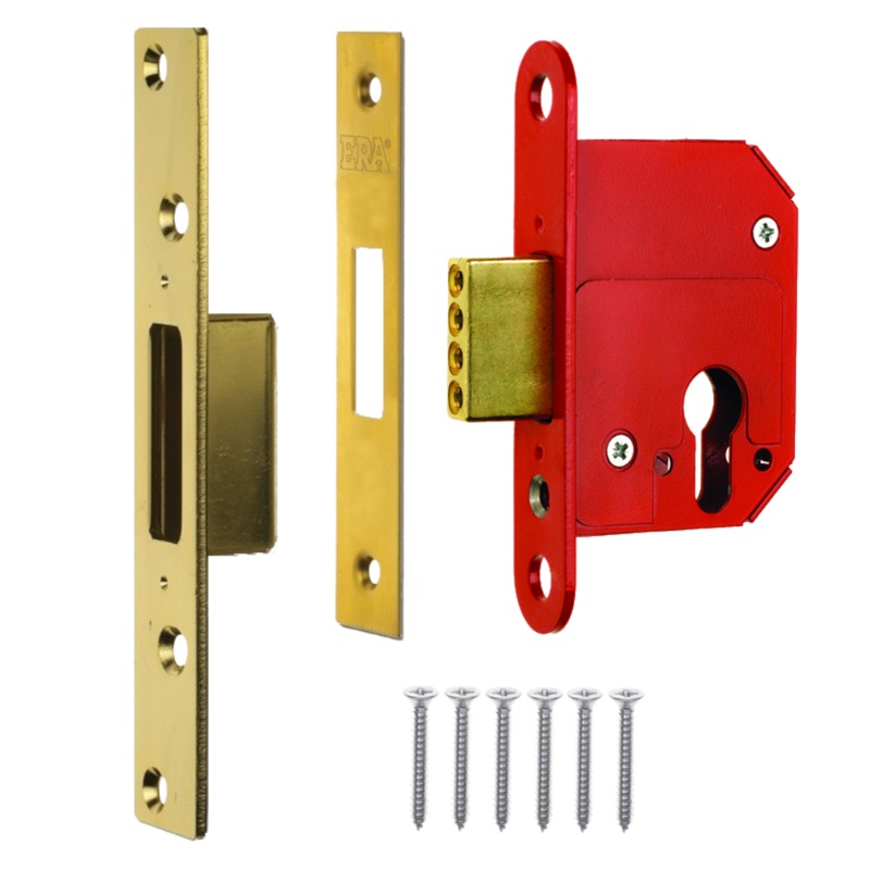 Era Euro Pro-fit Deadlock Case 63mm Finish: Brass Effect