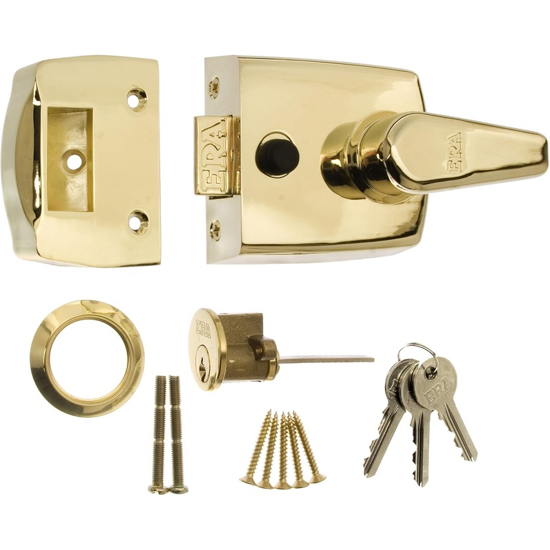 Era Replacement Front Door Lock 60mm Finish: Brass Effect Body – Brass Cylinder