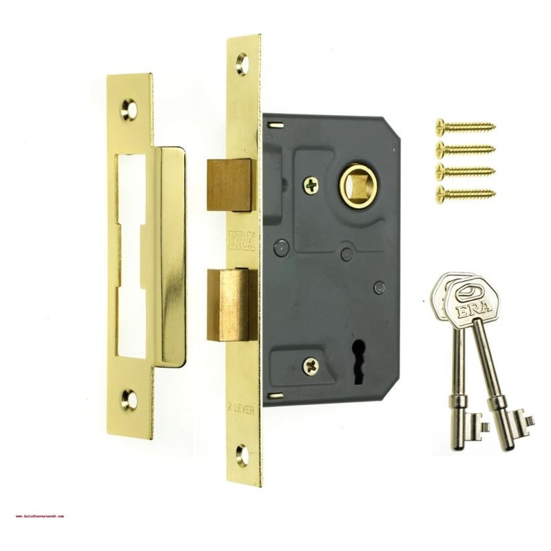 Era 3 Lever Sashlock 3″ Brass Effect 76mm