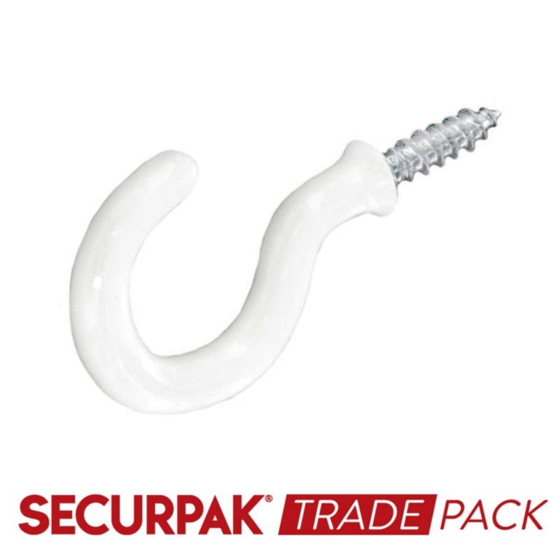 Securpak Cup Hook White 38mm 50 Pack