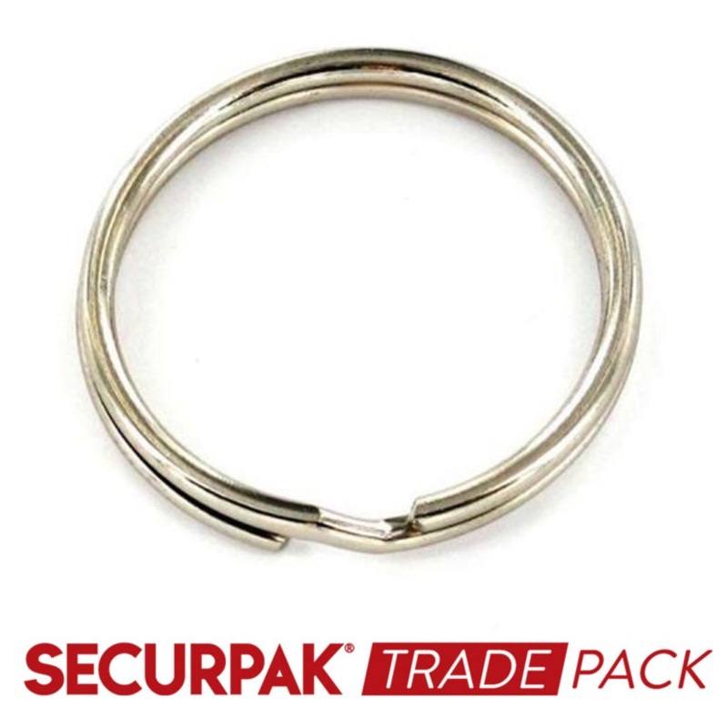 Securpak Steel Split Key Ring Np 25mm 50 Pack