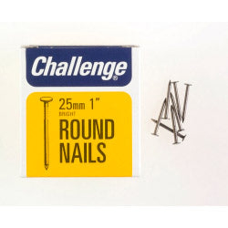 Challenge Round Wire Nails – Bright Steel (Box Pack)