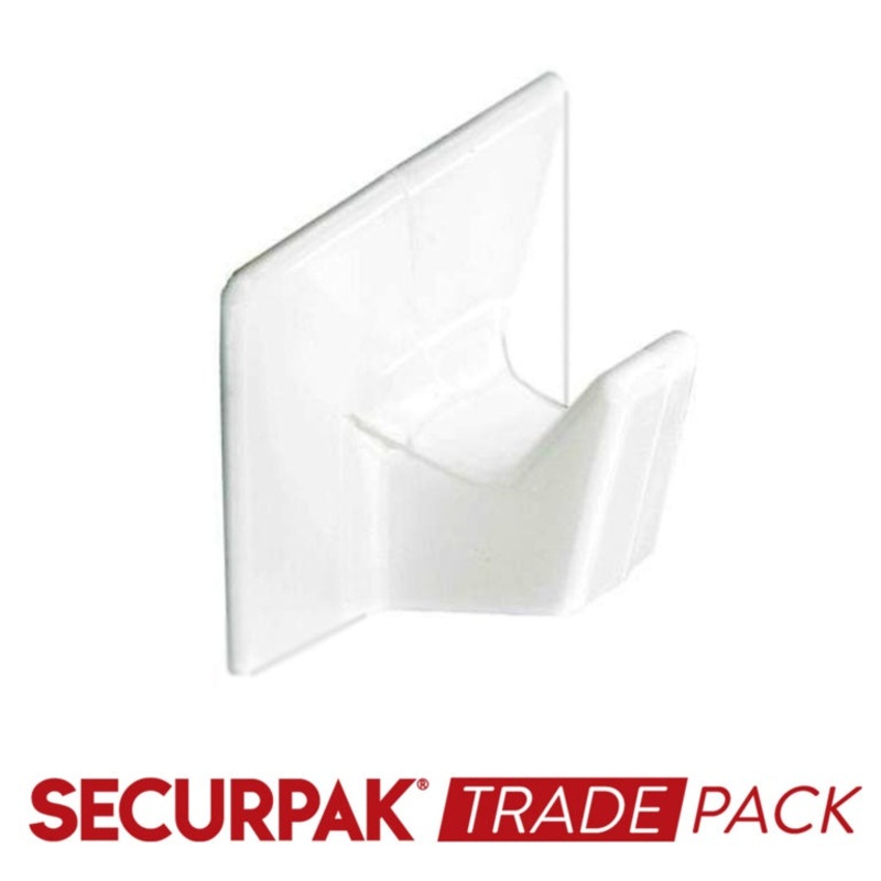 Securpak Self Adhesive Hook White M 10 Pack