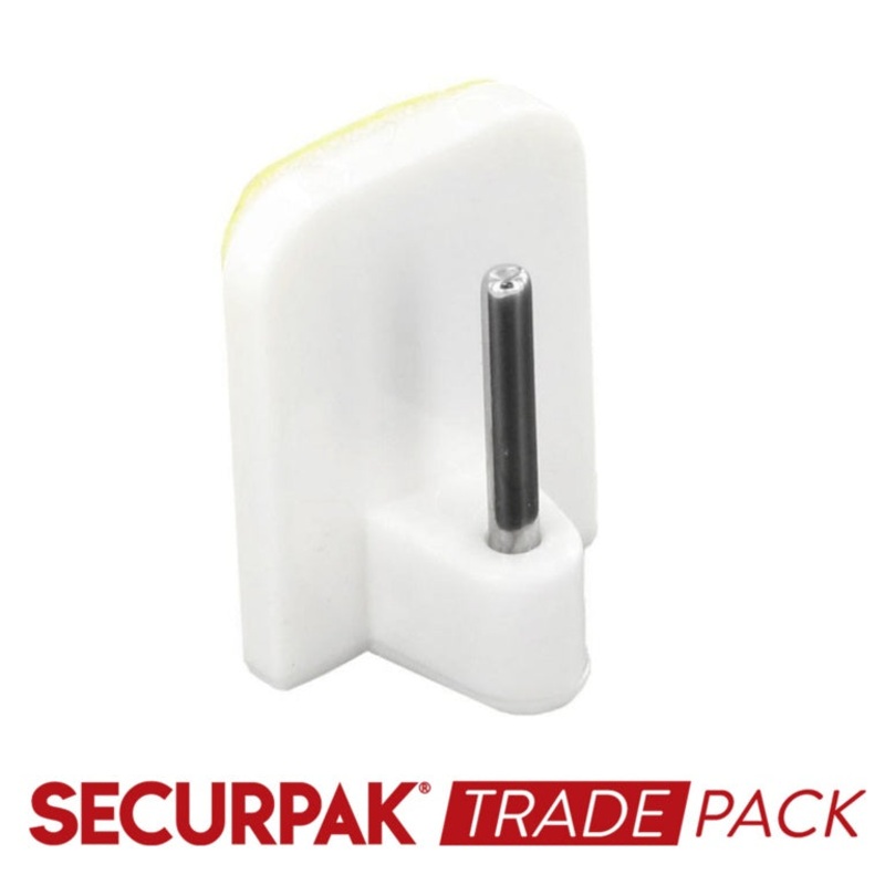 Securpak Self Adhsv Curtain Rod Hook White 30 Pack