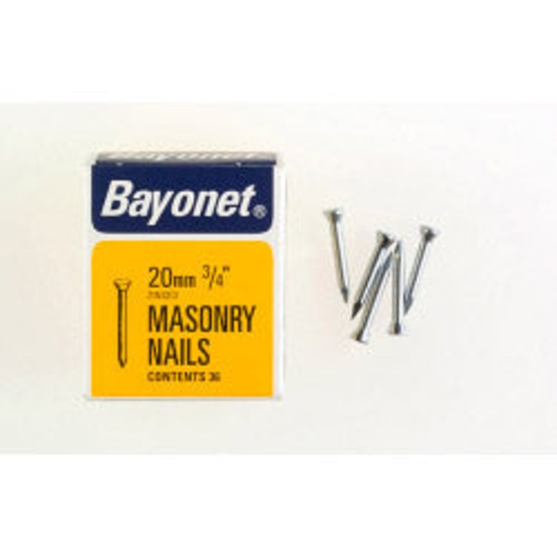 Bayonet Masonry Nails – Zinc Plated (Box Pack)