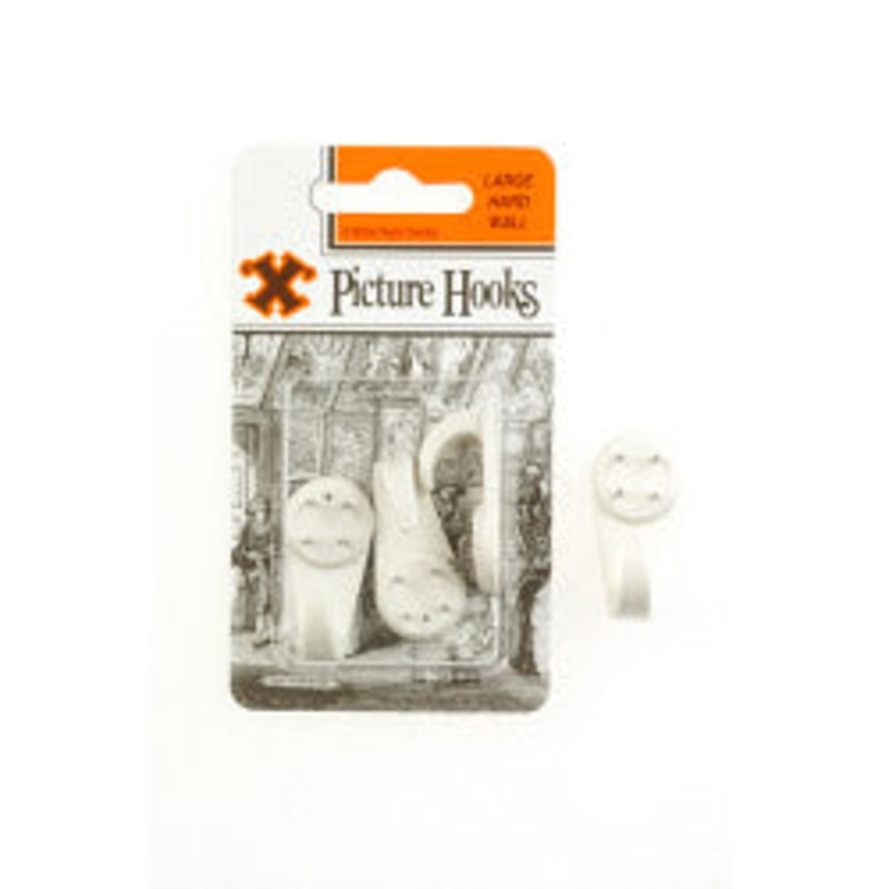 X Hard Wall Picture Hooks – White (Blister Pack)