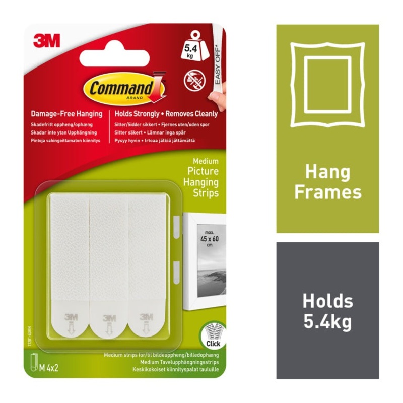 Command Medium White Picture Hanging Strips