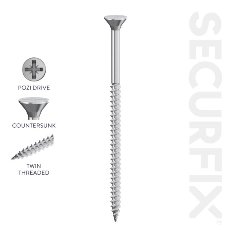 Securfix Twin Thread Screws 7×11/2″ 3.9x Box 200