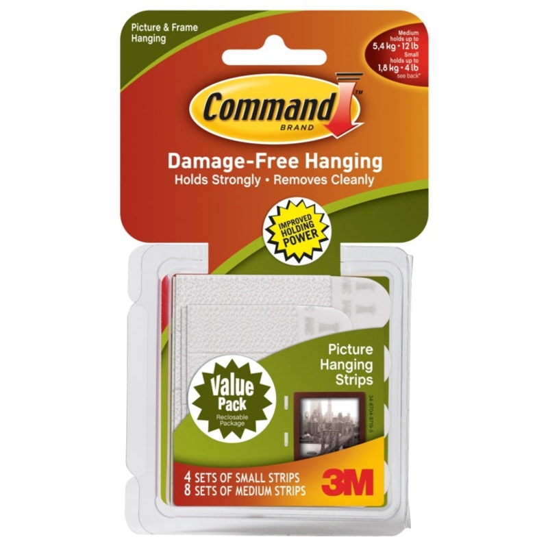 Command Small and Medium Picture Hanging Strips Value Pack