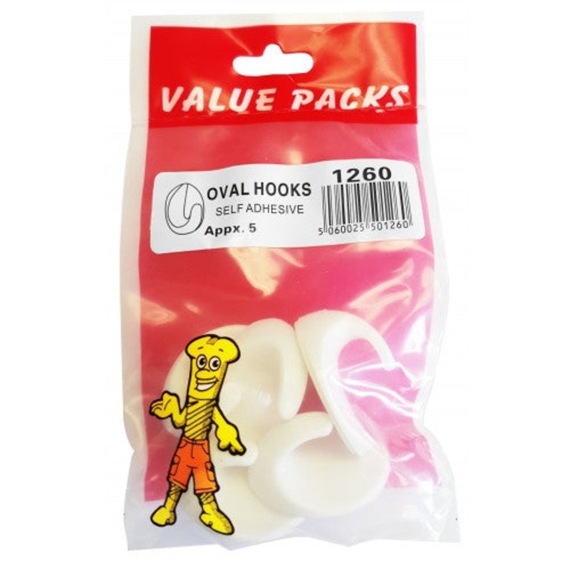 Fast Pak OVAL HOOKS SELF ADHESIVE