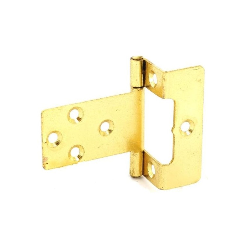 Securit Flush Hinges 5/8″ Cranked Brass Plated (Pair)
