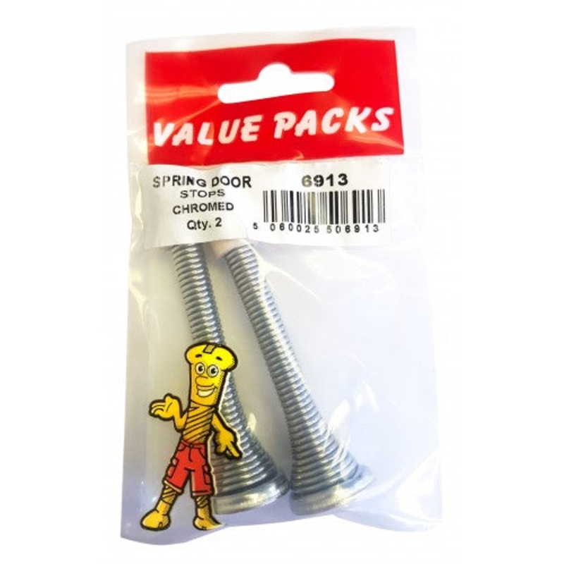 Fast Pak SPRING DOOR STOP CHROMED