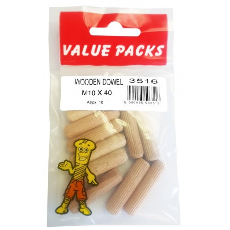 Fast Pak M10 x 40 WOODEN DOWEL