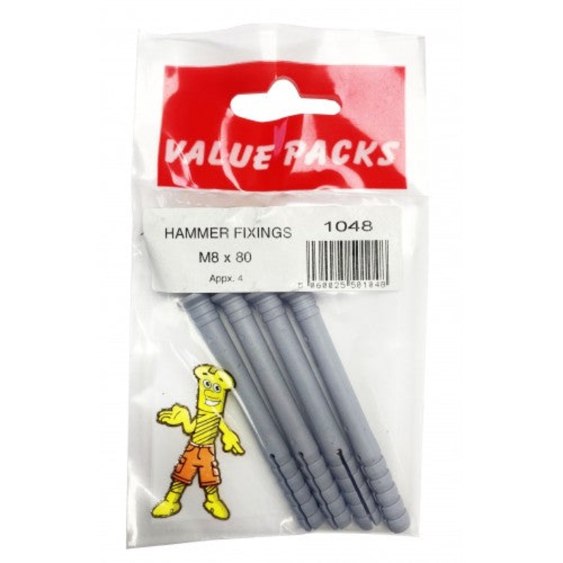 Fast Pak M8 X 80 NYLON HAMMER FIXING