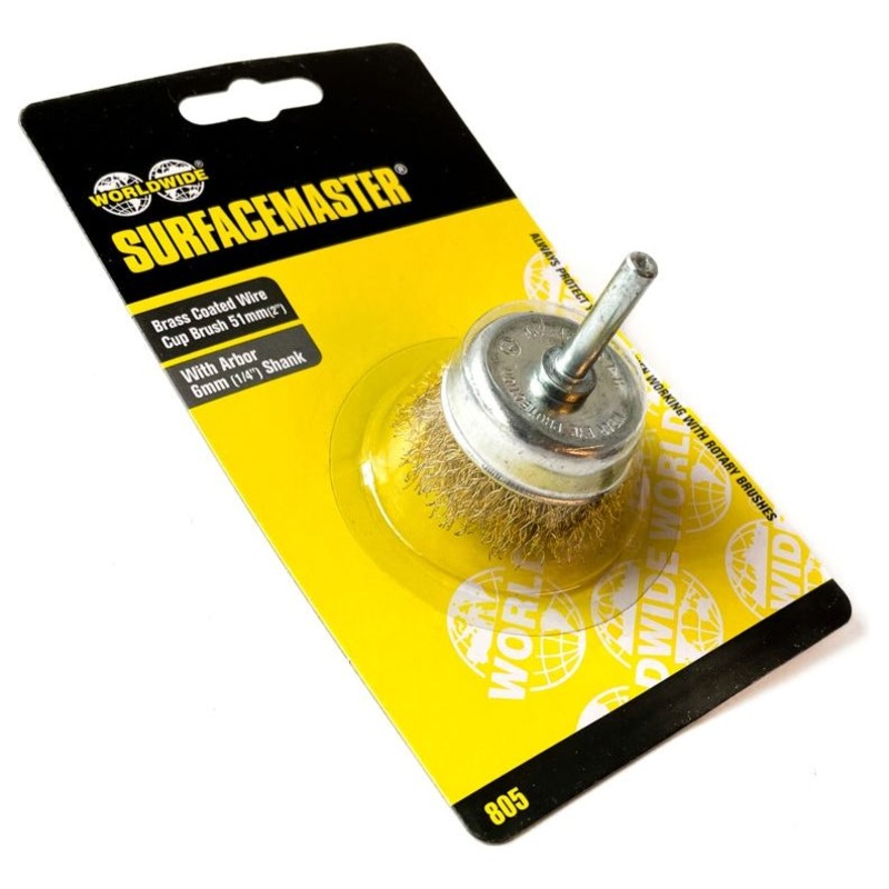 Surfacemaster Brass Wire Cup Brush (x 6mm)