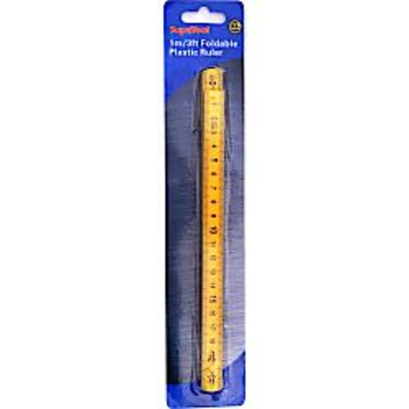 SupaTool Plastic Folding Rule 1m