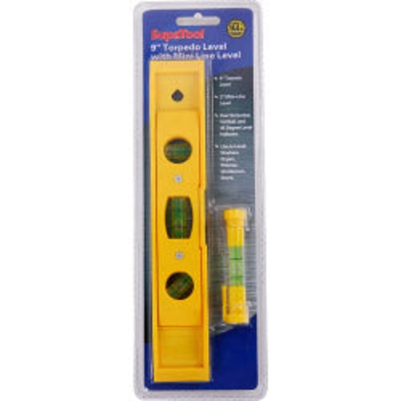 SupaTool Torpedo Level With Mini Line Level 9″/225mm